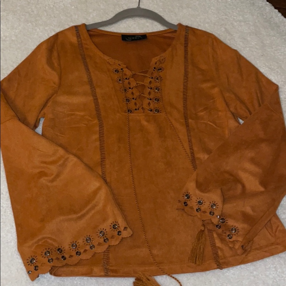 soho suede long sleeve
